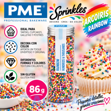 MINI PERLAS - SPRINKLES PME ARCOIRIS (BOTE 86g)