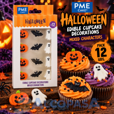 MIX DECORACIÓN EN AZÚCAR HALLOWEN PME (CAJA 12Uds)