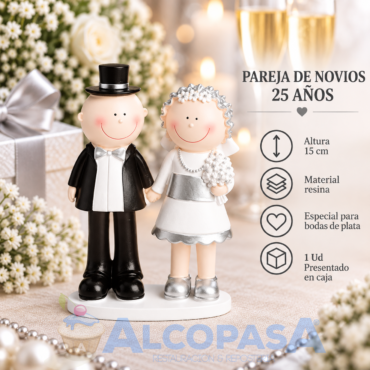 PAREJA 25 ANIVERSARIO PLATA 29068 (Ud)