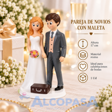 PAREJA DE NOVIOS C/ MALETA 28893 (Ud)