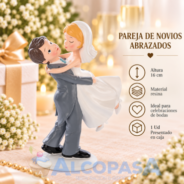 PAREJA NOVIOS ABRAZADOS 28510 (Ud)