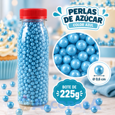 PERLAS DE AZÚCAR AZULES Ø6mm (BOTE 225g)