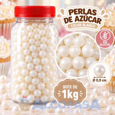 PERLAS PERLADAS BLANCAS DE AZÚCAR (CAJA 1kg)