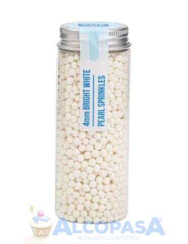 PERLAS - SPRINKLES PME BLANCO 4mm (BOTE 74g)