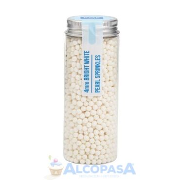 PERLAS - SPRINKLES PME BLANCO BRILLO 4mm(BOTE 74g)