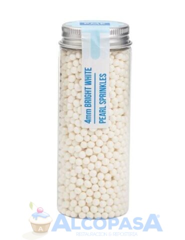 PERLAS - SPRINKLES PME BLANCO BRILLO 4mm(BOTE 74g)