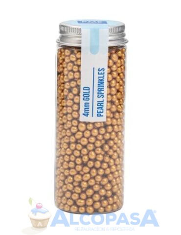 PERLAS - SPRINKLES PME DORADO 4mm (BOTE 74g)