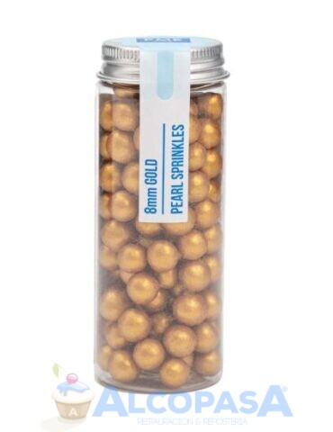 PERLAS - SPRINKLES PME DORADO 8mm (BOTE 40g)