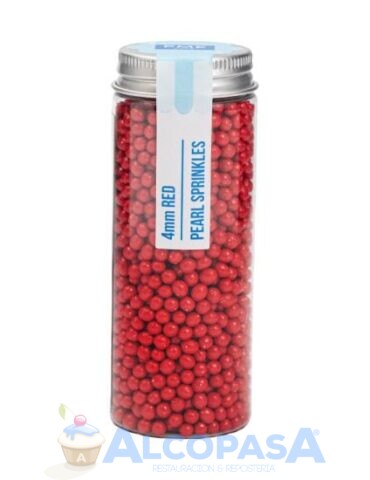 PERLAS - SPRINKLES PME ROJO 4mm (BOTE 74g)