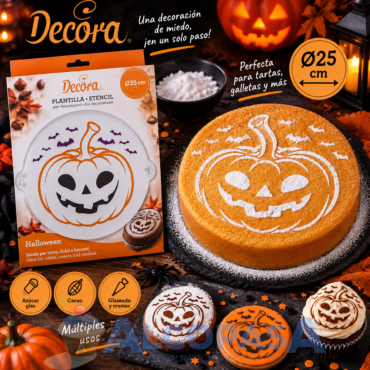 PLANTILLA CALABAZA HALLOWEEN Ø25cm DECORA (Ud)