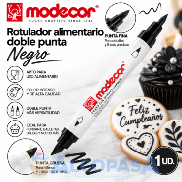 ROTULADOR NEGRO DOBLE PUNTA (Ud)