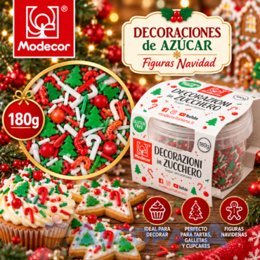 SPRINKLES NAVIDAD SURTIDOS MODECOR (BOTE 180g)