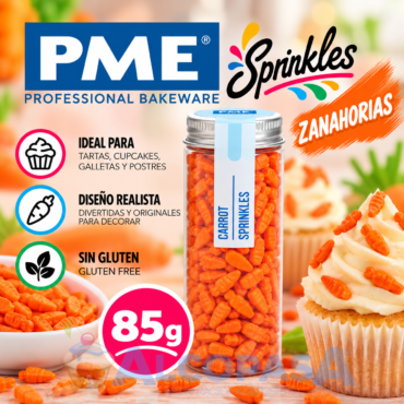 SPRINKLES ZANAHORIAS PME (BOTE 85g)