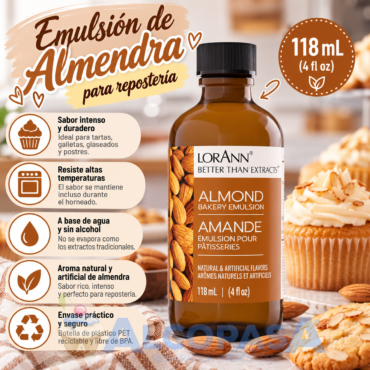 AROMA DE ALMENDRAS LORANN (BOTE 118ml)