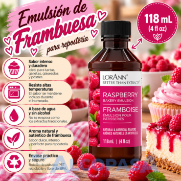 AROMA DE FRAMBUESA LORANN (BOTE 118ml)