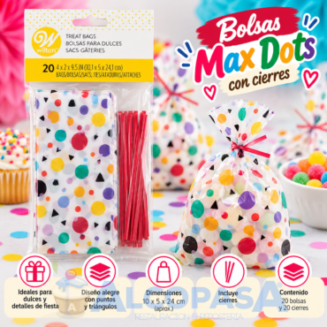 BOLSAS TRIANGULOS WILTON 10x24cm (BOLSA 20Uds)