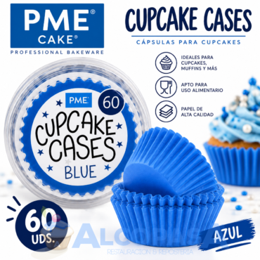 CÁPSULAS CUPCAKE AZUL PME (BLISTER 60Uds)