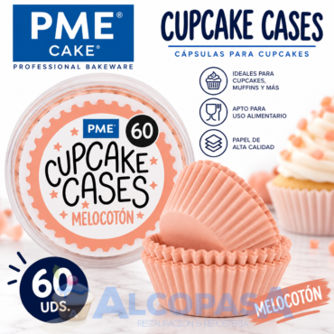 CÁPSULAS CUPCAKE MELOCOTÓN PME (BLISTER 60Uds)