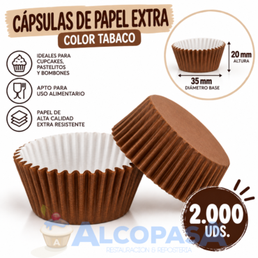 CÁPSULAS PAPEL TABACO Nº3 (CAJA 2000Uds)