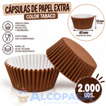 CÁPSULAS PAPEL TABACO Nº4 (CAJA 2000Uds)