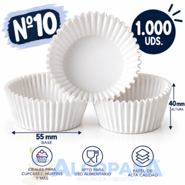 CÁPSULAS REDONDAS BLANCAS Nº10 (1000 Uds)