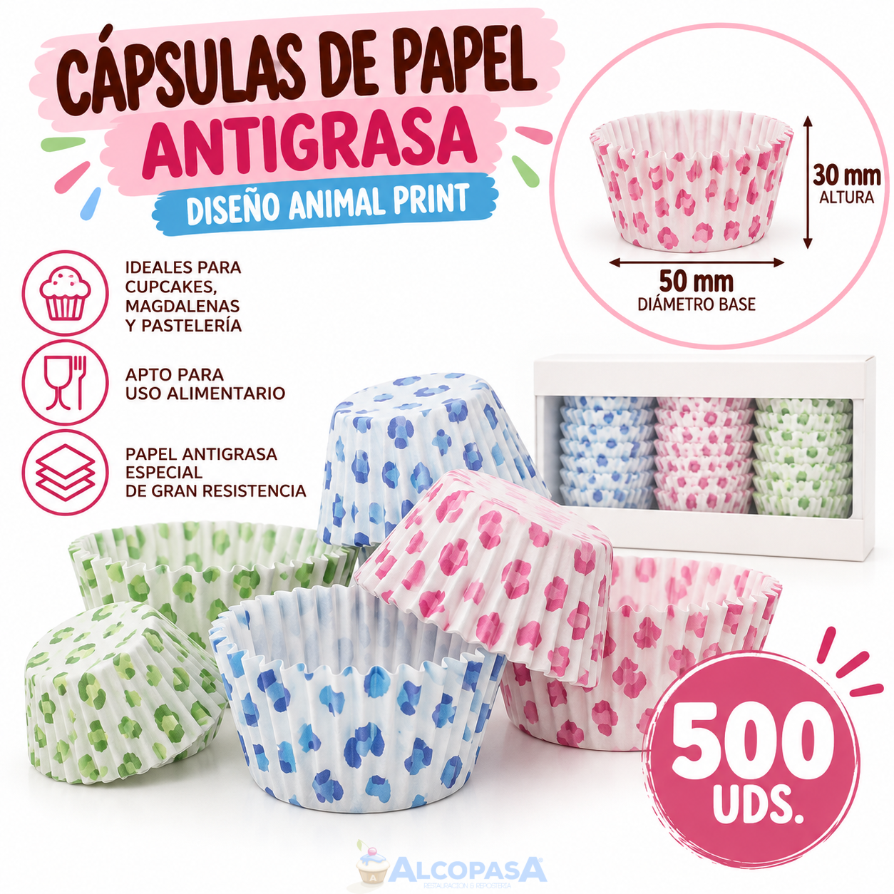 CÁPSULAS TOPOS COLORES Nº8 (CAJA 500Uds)