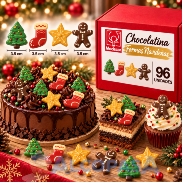 CHOCOLATINA BCO. FORMAS NAVIDEÑAS MODECOR (96Uds)