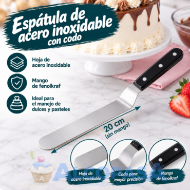 ESPÁTULA INOX. CODO 20cm (Ud)