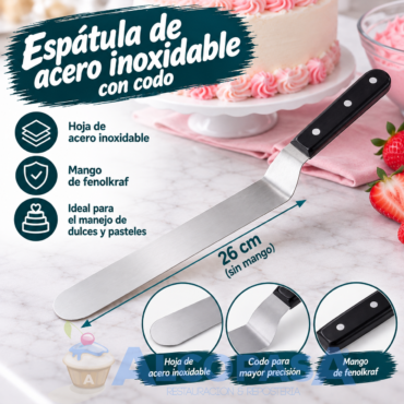 ESPÁTULA INOX. CODO 26cm (Ud)
