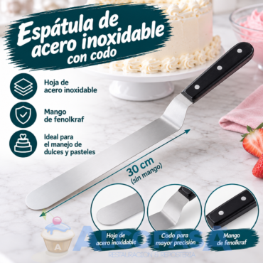 ESPÁTULA INOX. CODO 30cm (Ud)