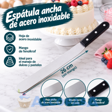 ESPÁTULA INOX. LISA 26cm  (Ud)
