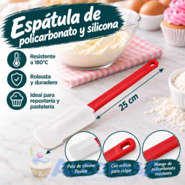 ESPÁTULA ROJA DE GOMA 25 cm (Ud)