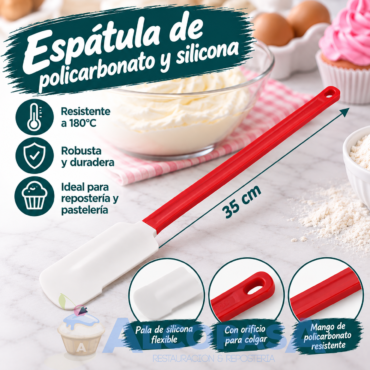 ESPÁTULA ROJA DE GOMA 35 cm (Ud)