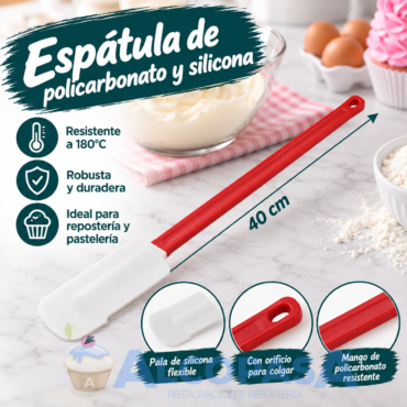 ESPÁTULA ROJA DE GOMA 40 cm (Ud)