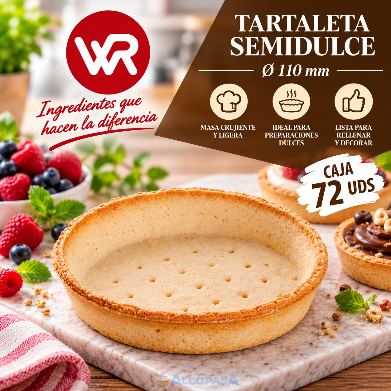 NAOLETAS SEMIDULCE 110mm (CAJA 72Uds)