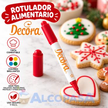 ROTULADOR ALIMENTARIO ROJO DECORA (Ud)